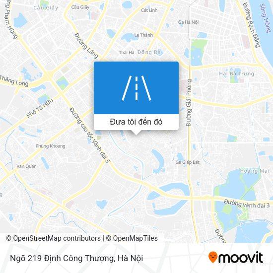 Điểm dừng xe buýt trên đường Định Công Thượng giúp di chuyển dễ dàng đến 219